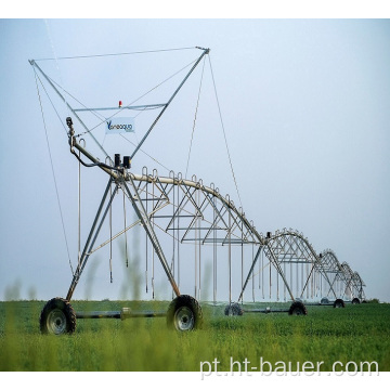 Sistema de irrigação de pivô central sobre rodas